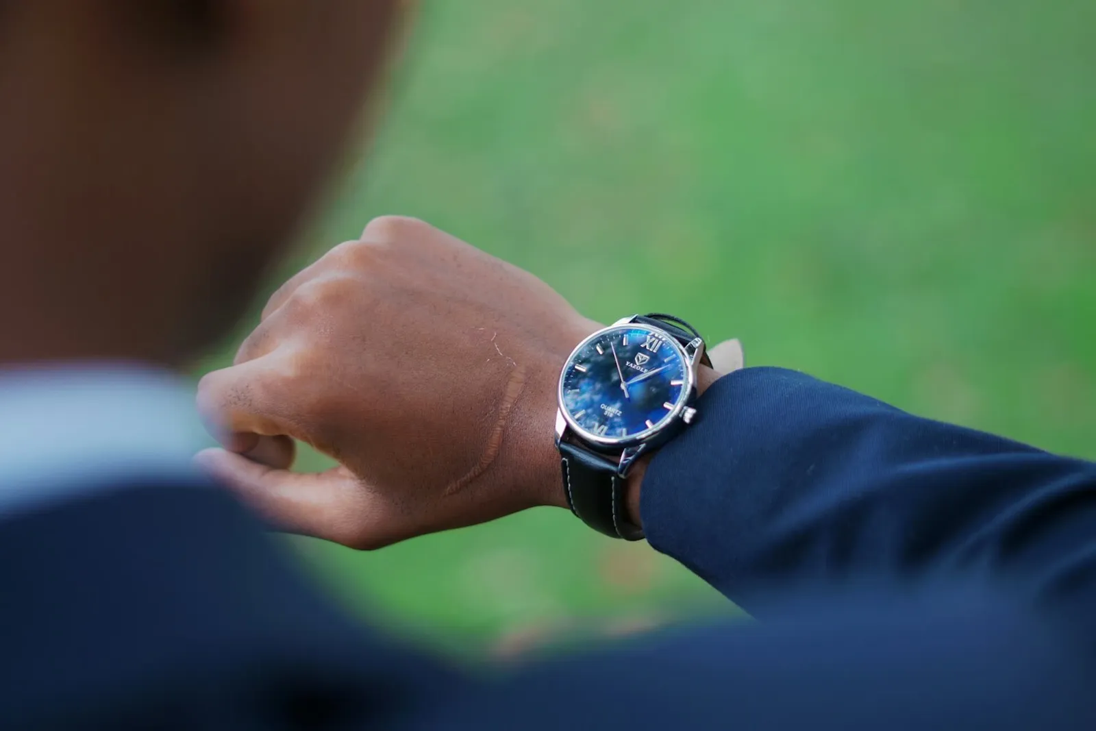 A friend checking the time